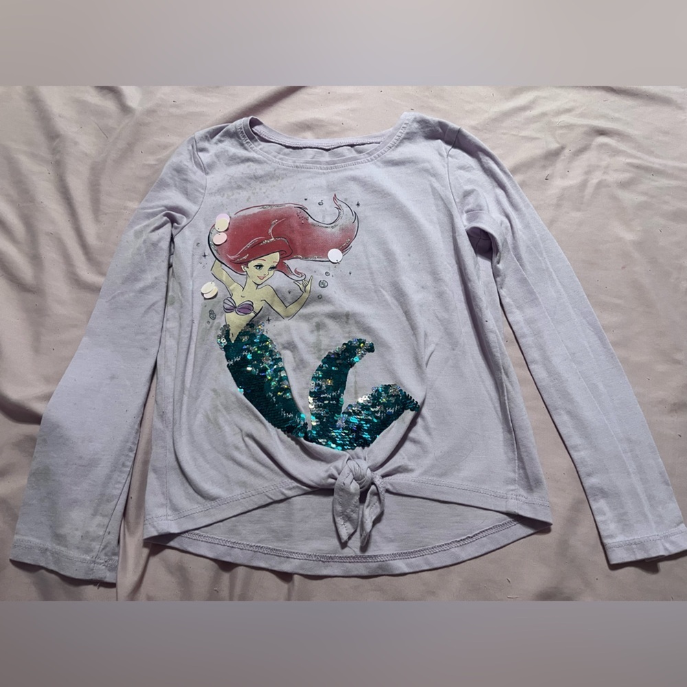 Disney Ariel Long Sleeve Shirt - Gray and Green